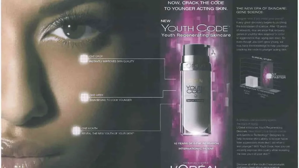 In 2014, they claimed that their Lancôme Génifique and L’Oréal Paris Youth Code skincare products were "clinically proven" to boost genes and make skin look younger in just a week. 